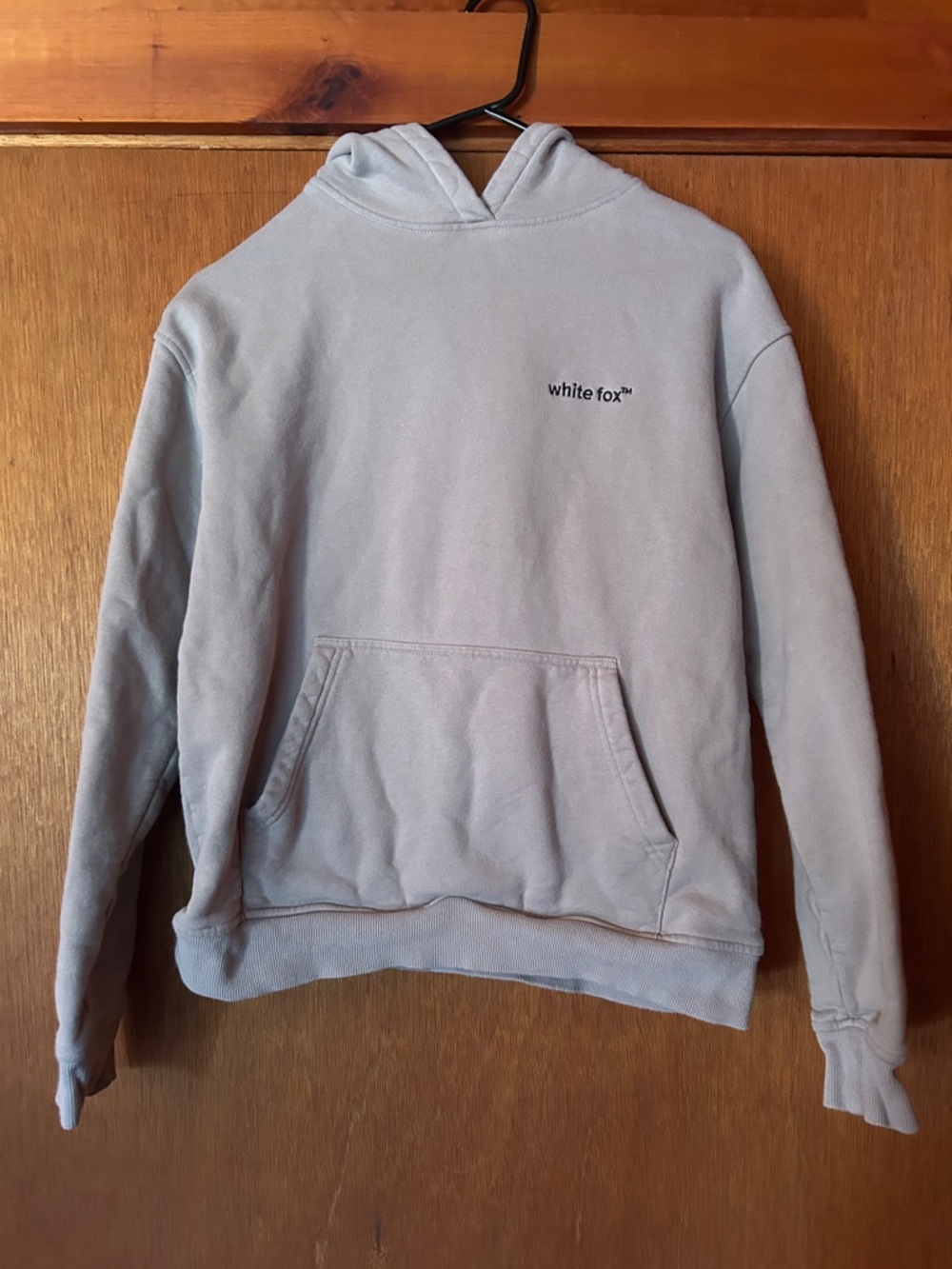 White Fox Light Gray Crewneck Hoodie
